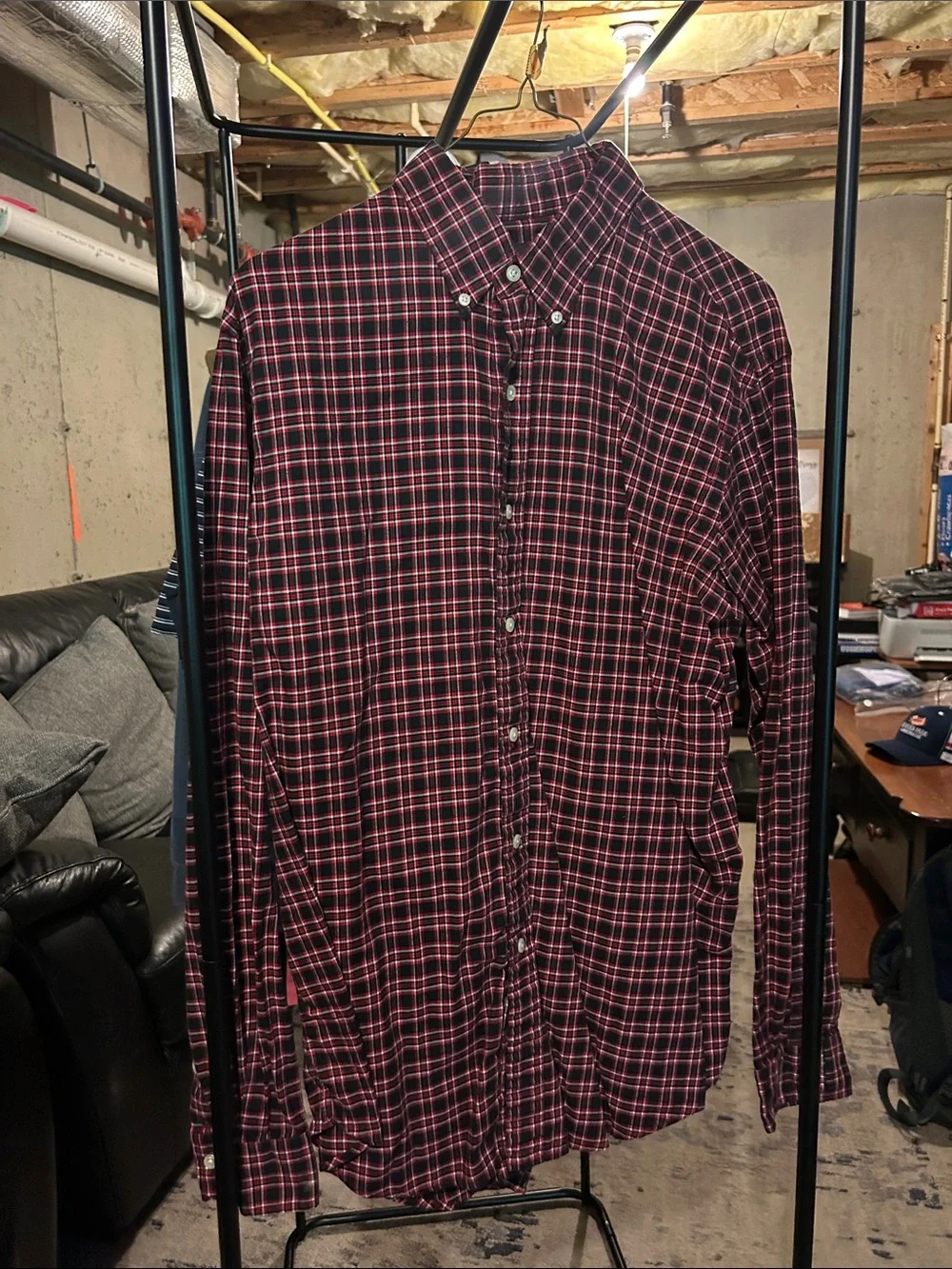 Polo by Ralph Lauren Red and Black Plaid Button-Down Shirt